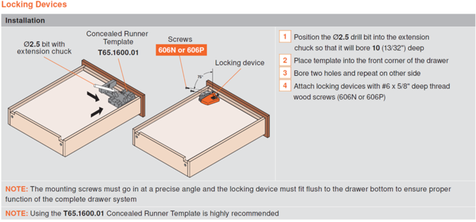 Tandem 563 Standard Locking Device with Side Adjustment