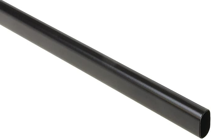8Ft Matte Black Closet Rod Oval.