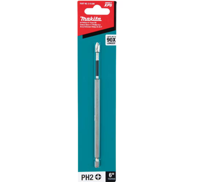 Makita E-01286 Impact XPS™ #2 Phillips 6" Power Bit