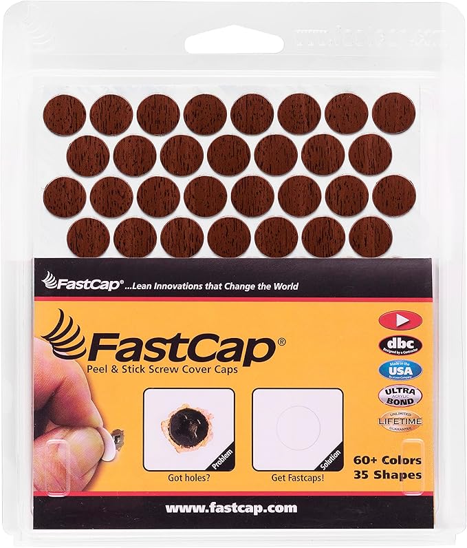 FastCap - Mahogany Screw Hole Covers, 9/16''