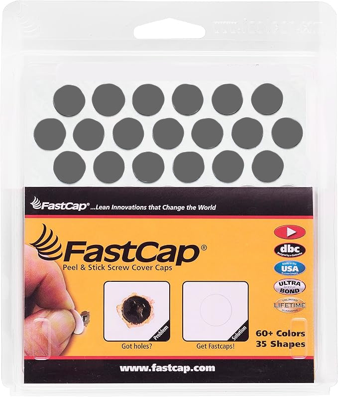 FastCap -  Fog Gray PVC Screw Hole Covers, 9/16''
