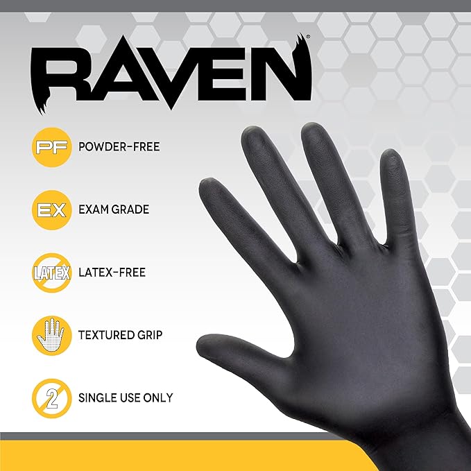 Black Nitrile Glove Powder Free.