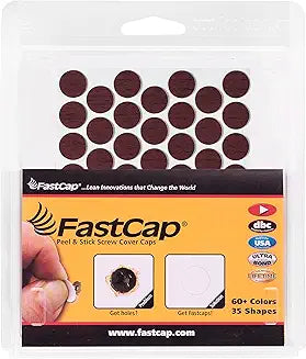 FastCap -Mahogany on Walnut PVC Screw Hole Covers, 9/16''
