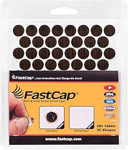 FastCap - Presidential Walnut PVC Screw Hole Covers, 9/16''