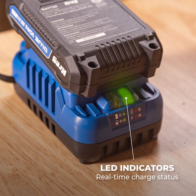 Kreg 20V Blue Ion™ Battery and Charger Starter Kit - 2.0Ah - BCB2A20A