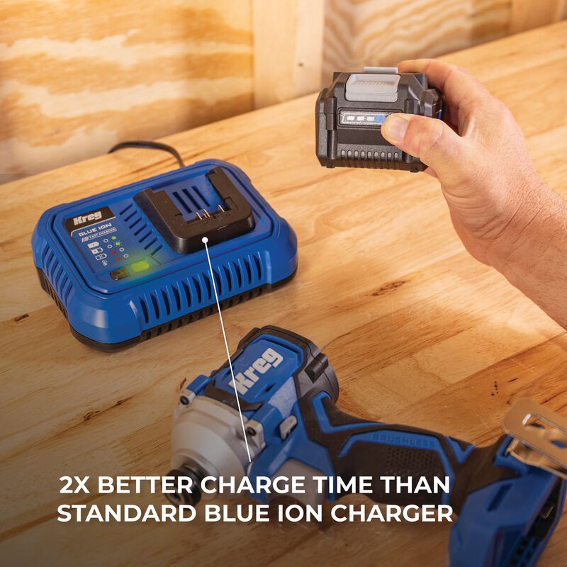 Kreg 20V Blue Ion™ Fast Charger - CRGR401A