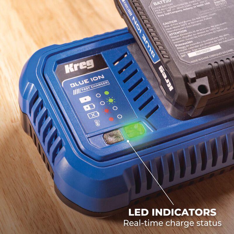 Kreg 20V Blue Ion™ Fast Charger - CRGR401A