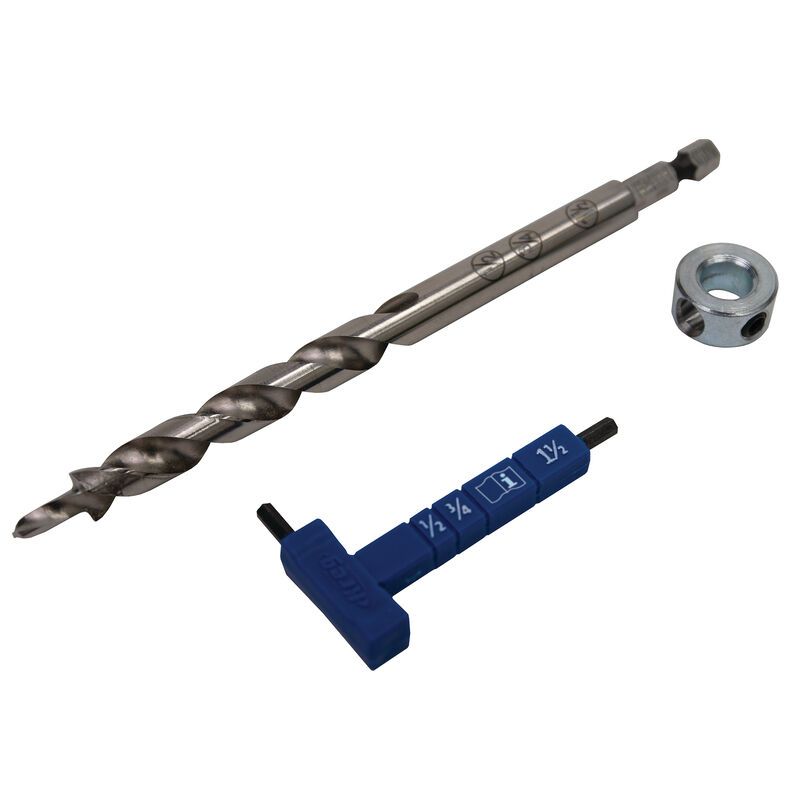 Easy-Set Drill Bit with Stop Collar & Gauge/Hex Wrench #KPHA308
