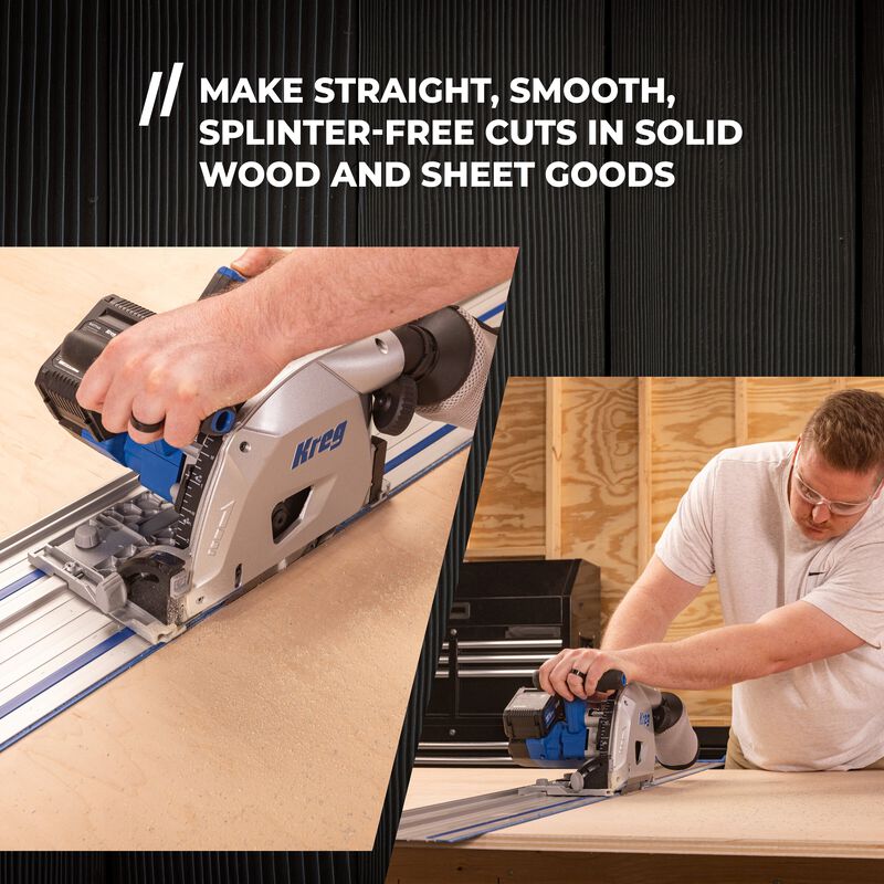 Kreg 20V Ionic Drive™ 6 1/2" Plunge-Cut Track Saw Kit - KPTBPS100A