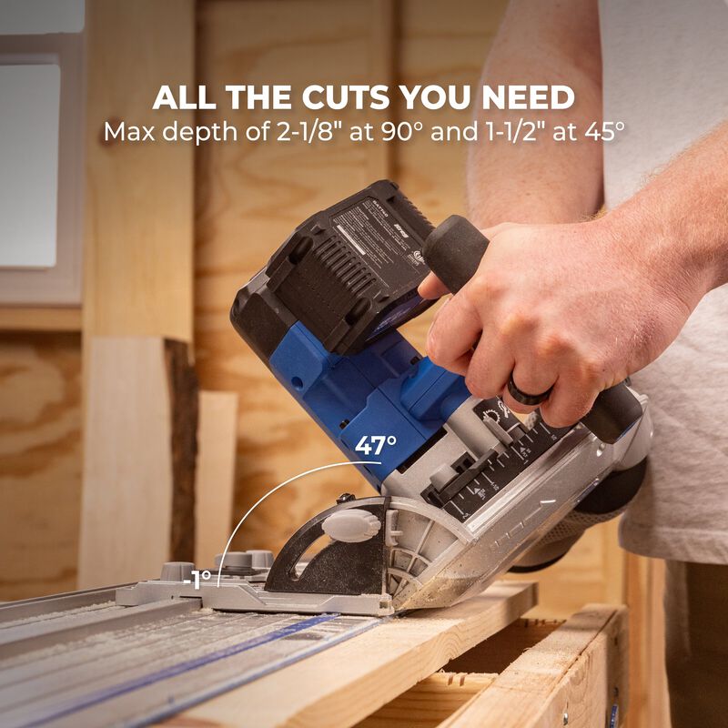 Kreg 20V Ionic Drive™ 6 1/2" Plunge-Cut Track Saw Kit - KPTBPS100A