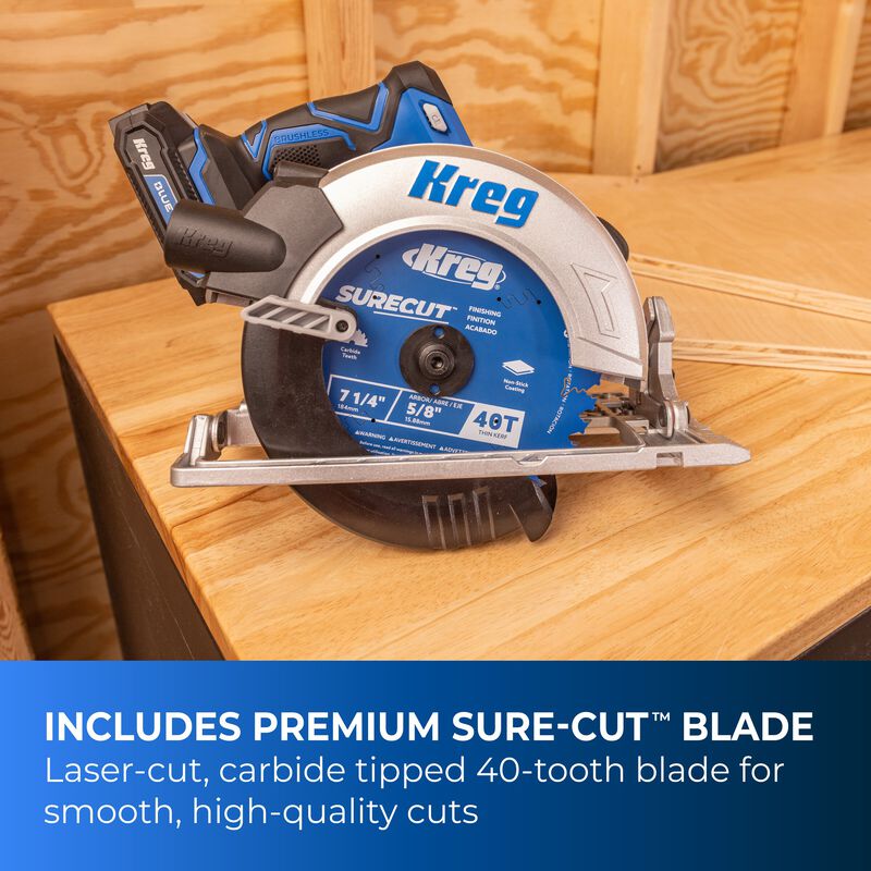 Kreg 20V Ionic Drive™ 7 1/4" Circular Saw (Tool Only) -  KPTCS725A