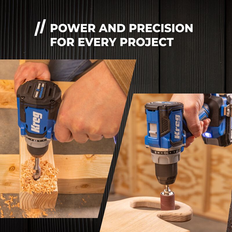 Kreg 20V Ionic Drive™ 1/2" Compact Drill (Tool Only) - KPTDR050A