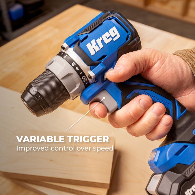 Kreg 20V Ionic Drive™ 1/2" Compact Drill (Tool Only) - KPTDR050A