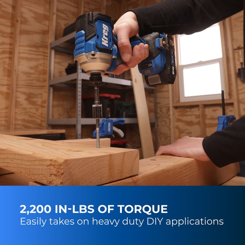Kreg 20V Ionic Drive™ 1/4" Compact Impact Driver (Tool Only) - KPTDV025A