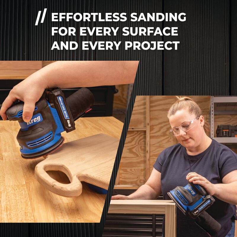 Kreg 20V Ionic Drive™ 5" Random Orbit Sander (Tool Only) KPTRS500A