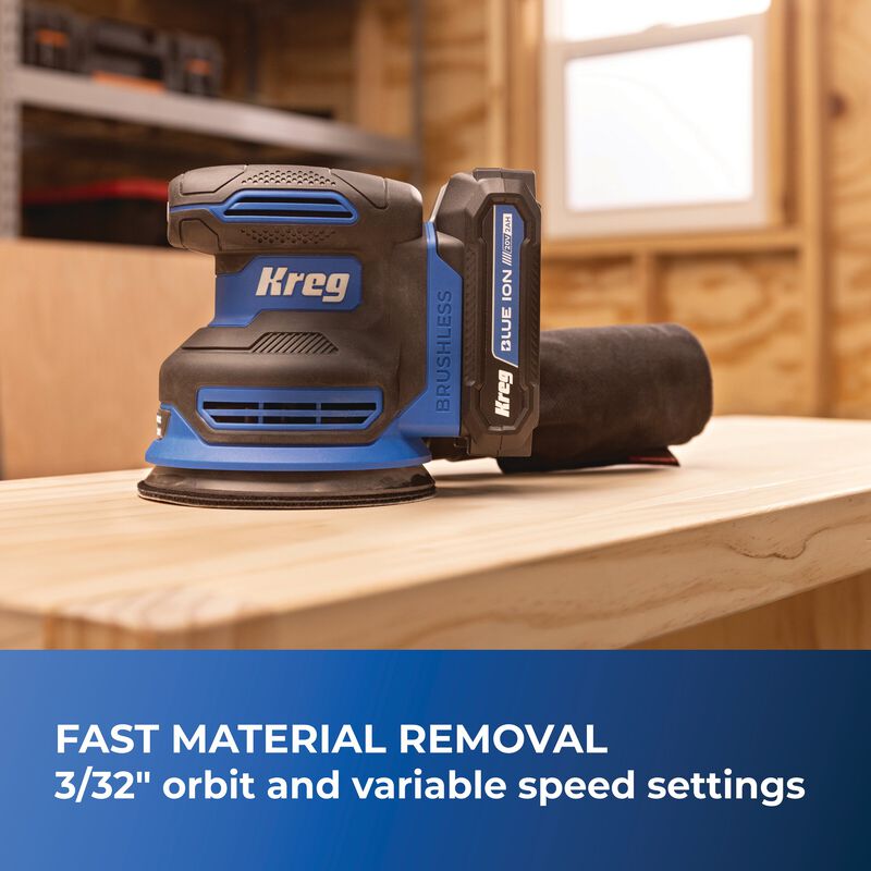 Kreg 20V Ionic Drive™ 5" Random Orbit Sander (Tool Only) KPTRS500A