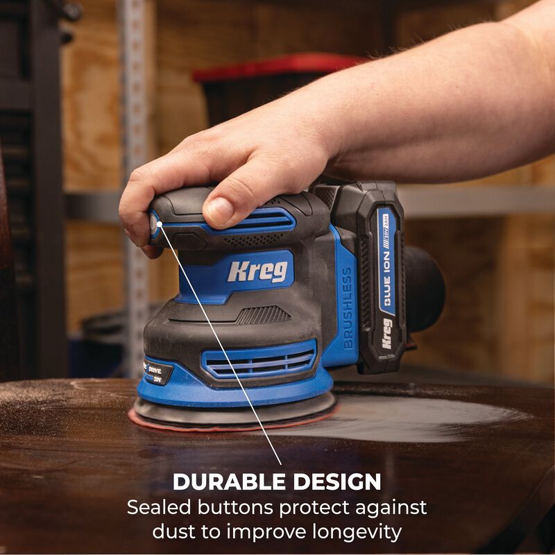 Kreg 20V Ionic Drive™ 5" Random Orbit Sander (Tool Only) KPTRS500A