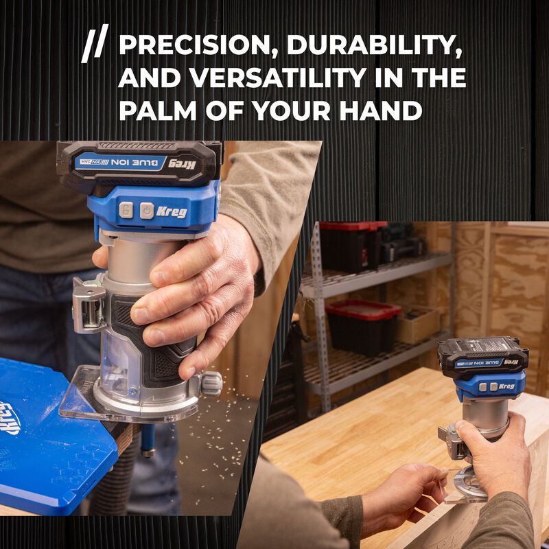 Kreg 20V Ionic Drive™ 1/4" Trim Router (Tool Only)  KPTRT025A
