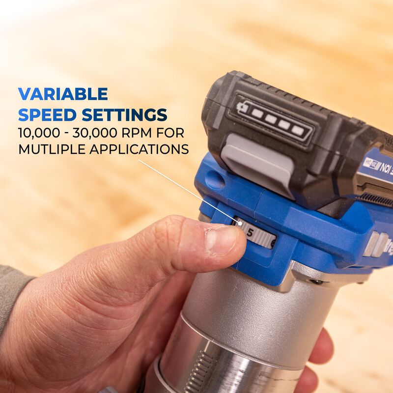 Kreg 20V Ionic Drive™ 1/4" Trim Router (Tool Only)  KPTRT025A