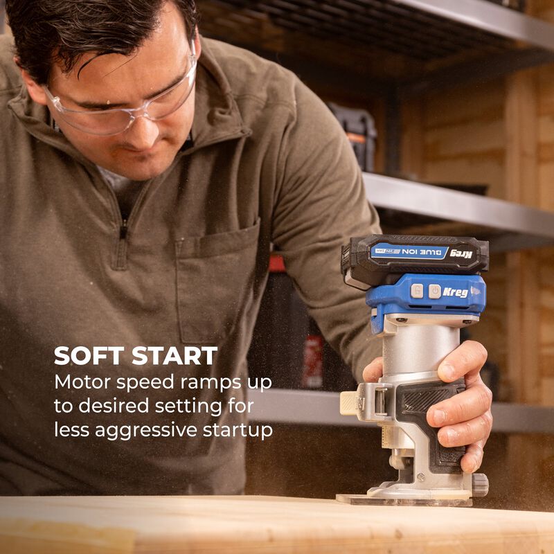 Kreg 20V Ionic Drive™ 1/4" Trim Router (Tool Only)  KPTRT025A