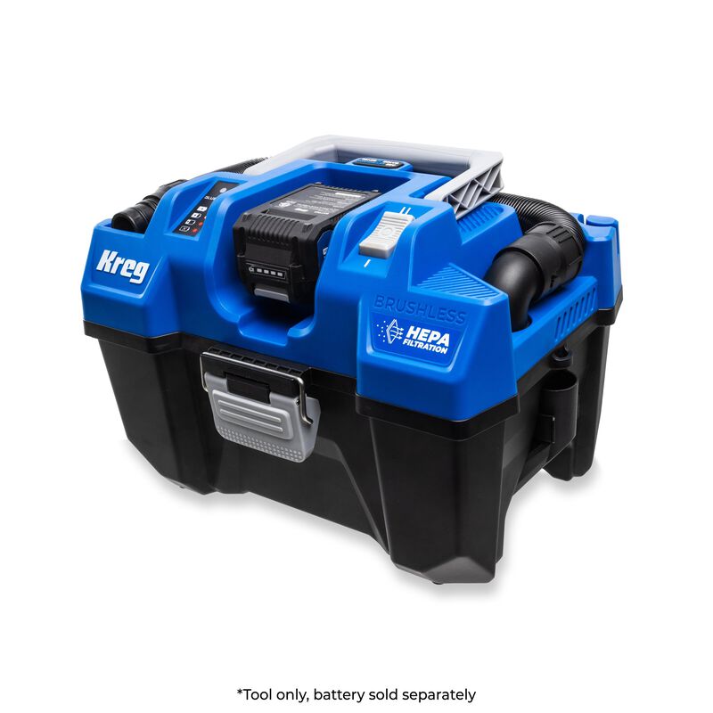 Kreg 20V Ionic Drive™ Wet/Dry Vac with HEPA (Tool Only)  KPTWDV026B