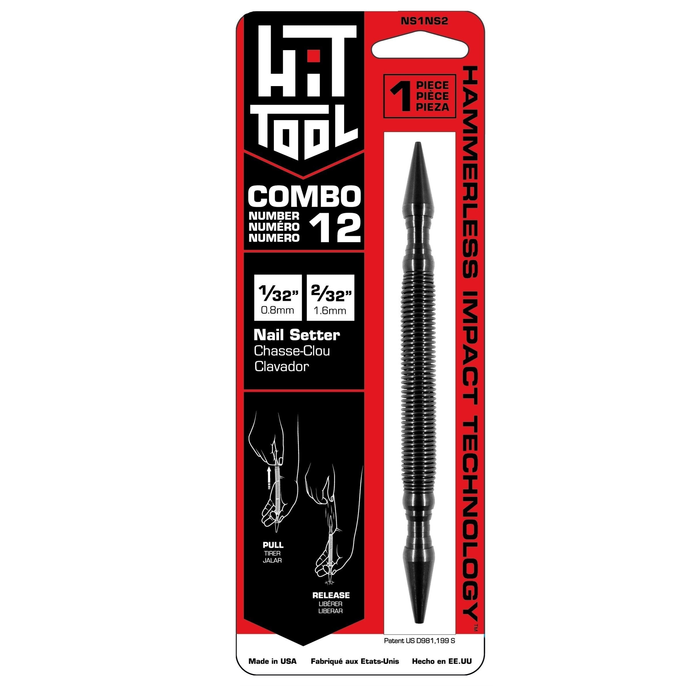 Combination 1/32″ and 2/32″ Nail Set  NS1NS2