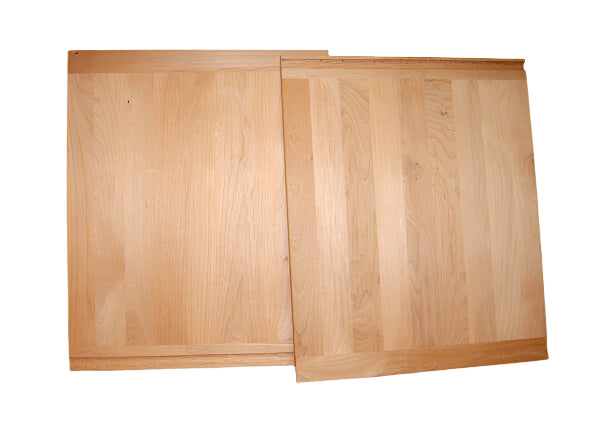 Alder Breadboard with Oak Pull Groove.