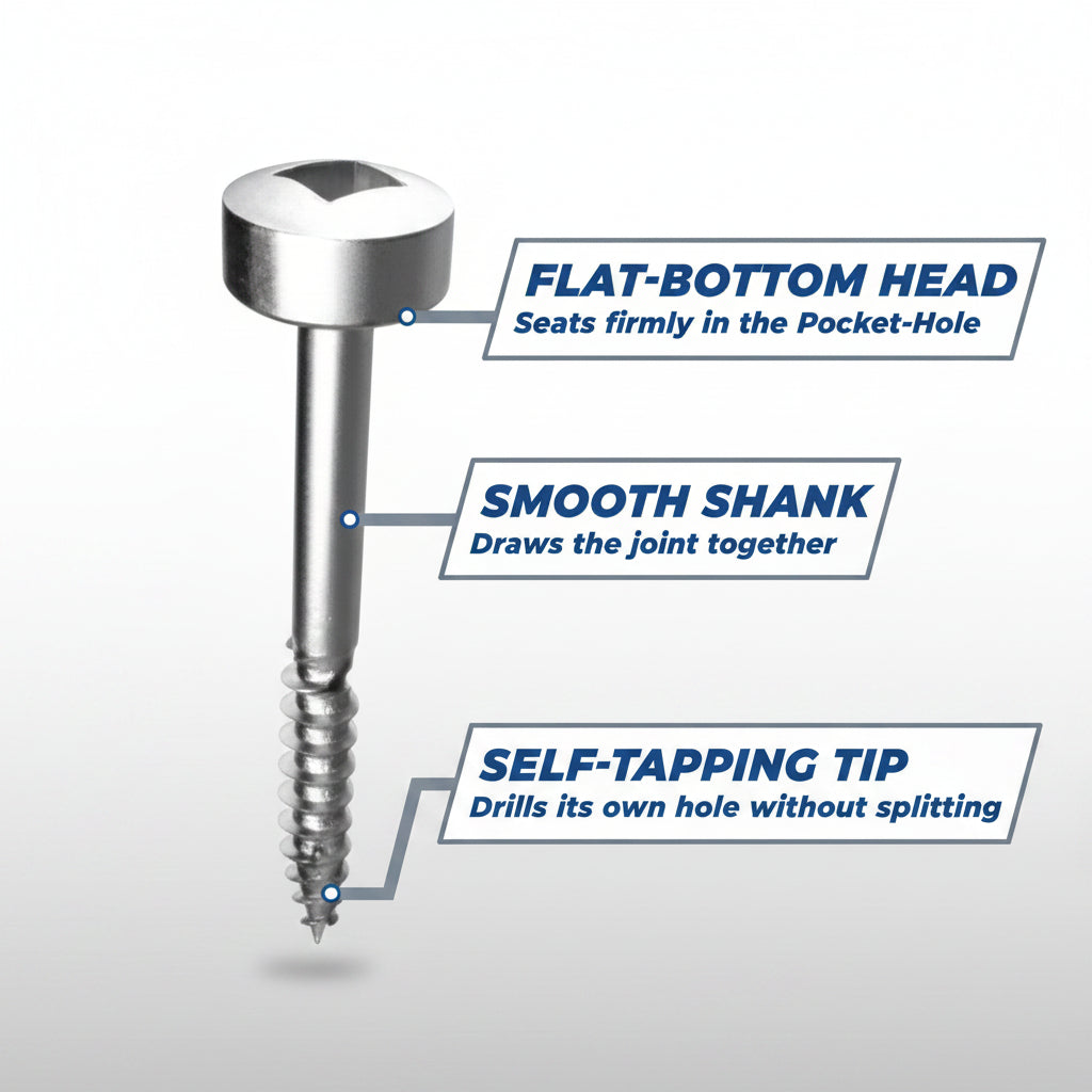 Zinc Pocket-Hole Screws Fine SPS-F1-100